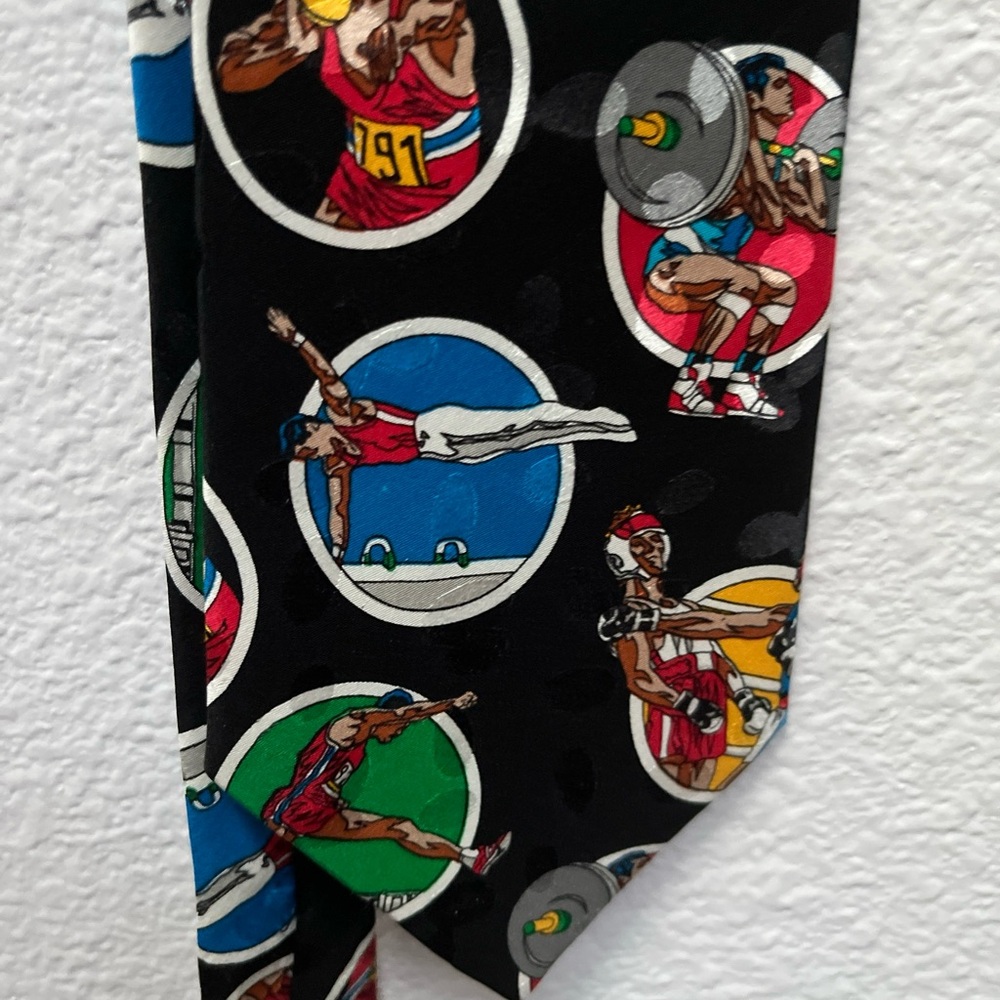 Classic Gold Medal Novelty Tie Track & Field Summer Olympics Sports